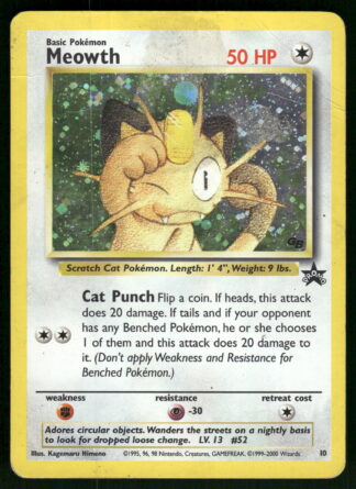 Meowth 10/53 - Wizards Black Star Promos (Poor)