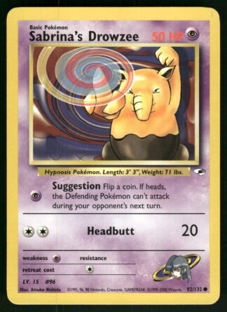 Sabrina's Drowzee 92/132 - Gym Heroes (NM)
