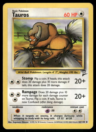 Tauros 62/130 - Base Set 2 (NM)