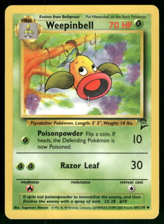 Weepinbell 64/130 - Base Set 2 (NM)