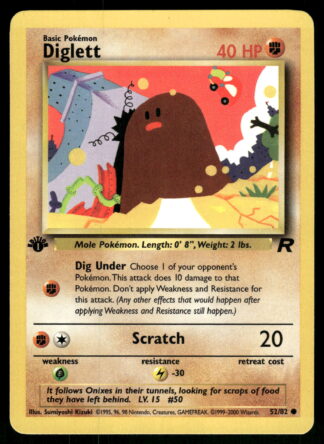 Diglett 52/82 - Team Rocket (1st edition) (NM)