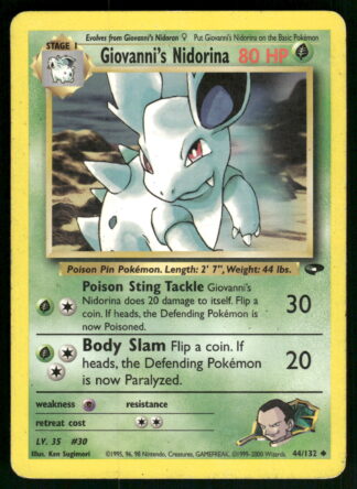 Giovanni's Nidorina 44/132 - Gym Challenge (EX)